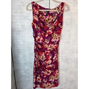 Lauren Ralph Lauren women’s sleeveless dress bodycon floral rouge sizes  ￼ ￼